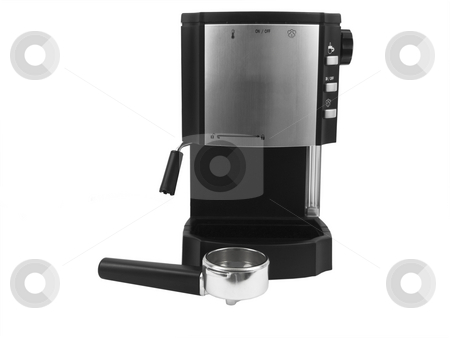 To use this stock image in your creative project, please select the size you need over to the right and click the "Add to Cart" button.
Your downloaded image will come with the Cutcaster watermark removed so don’t worry about the watermark you see on this page. Espresso machine stock photo, Espresso machine on a white background with filter holder by John Teeter