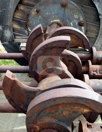 To use this stock image in your creative project, please select the size you need over to the right and click the "Add to Cart" button.
Your downloaded image will come with the Cutcaster watermark removed so don’t worry about the watermark you see on this page. Close-up of antique metal cutting wheels stock photo, Close-up detail of rusted antique and vintage mechanical cutting wheels by Jill Reid