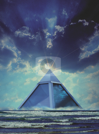 To use this stock image in your creative project, please select the size you need over to the right and click the "Add to Cart" button.
Your downloaded image will come with the Cutcaster watermark removed so don’t worry about the watermark you see on this page. The Last of Atlantis stock photo, Blue Glass Pyramid floating on sea by Miguel Dominguez