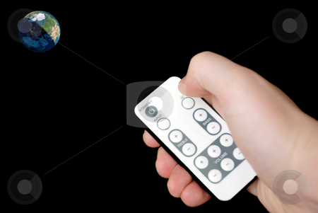 To use this stock image in your creative project, please select the size you need over to the right and click the "Add to Cart" button.
Your downloaded image will come with the Cutcaster watermark removed so don’t worry about the watermark you see on this page. World control stock photo, Figer on a button with planet by Alexey Rumyantsev