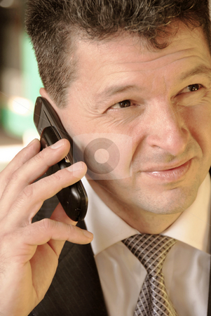 To use this stock image in your creative project, please select the size you need over to the right and click the "Add to Cart" button.
Your downloaded image will come with the Cutcaster watermark removed so don’t worry about the watermark you see on this page. Unpleasant conversation stock photo, Business man with mobile phone in hand with unpleasant facial expression by Julija Sapic