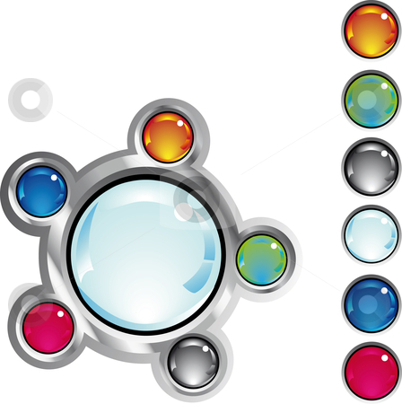 To use this stock image in your creative project, please select the size you need over to the right and click the "Add to Cart" button.
Your downloaded image will come with the Cutcaster watermark removed so don’t worry about the watermark you see on this page. Colorful fantasy web buttons stock vector clipart, Colorful glossy fantasy web buttons in different colors by Karin Claus