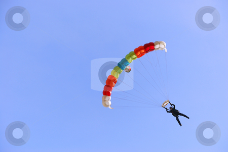 To use this stock image in your creative project, please select the size you need over to the right and click the "Add to Cart" button.
Your downloaded image will come with the Cutcaster watermark removed so don’t worry about the watermark you see on this page. Colorful parachute stock photo, Colorful parachute against clear sky in background. by Ivan Paunovic
