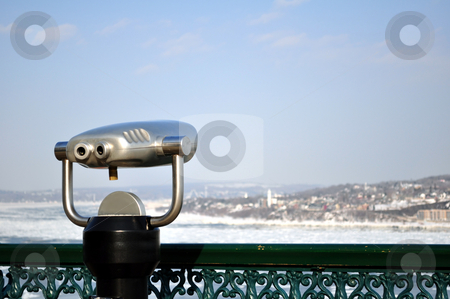 To use this stock image in your creative project, please select the size you need over to the right and click the "Add to Cart" button.
Your downloaded image will come with the Cutcaster watermark removed so don’t worry about the watermark you see on this page. Binocular, observation deck stock photo, Observation deck, shore of Saint Laurent river by Fernando Barozza
