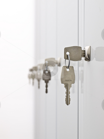To use this stock image in your creative project, please select the size you need over to the right and click the "Add to Cart" button.
Your downloaded image will come with the Cutcaster watermark removed so don’t worry about the watermark you see on this page. Keys and the locker doors stock photo, Keys in the row hanging from the locker doors,shallow DOF by Vladimir Koletic