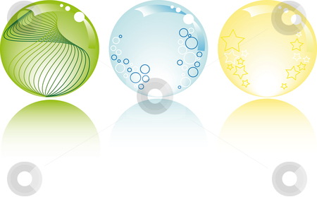 To use this stock image in your creative project, please select the size you need over to the right and click the "Add to Cart" button.
Your downloaded image will come with the Cutcaster watermark removed so don’t worry about the watermark you see on this page. Glowing spheres with white background stock vector clipart, Glowing spheres in pastel colors with stars bubbles and fantasy by Karin Claus