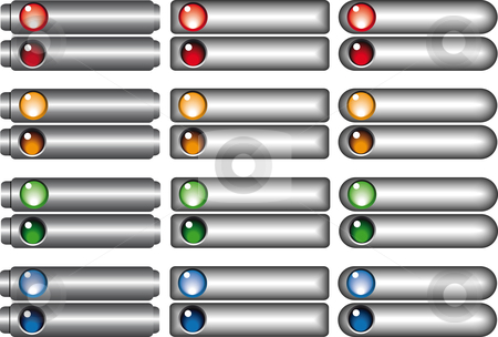 To use this stock image in your creative project, please select the size you need over to the right and click the "Add to Cart" button.
Your downloaded image will come with the Cutcaster watermark removed so don’t worry about the watermark you see on this page. Web buttons collection stock vector clipart, Web buttons collection in different shapes and color by Karin Claus