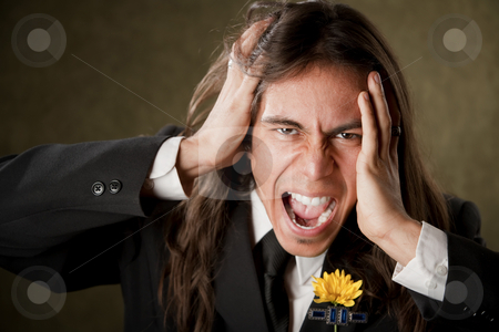 To use this stock image in your creative project, please select the size you need over to the right and click the "Add to Cart" button.
Your downloaded image will come with the Cutcaster watermark removed so don’t worry about the watermark you see on this page. Handsome man in formalwear screaming stock photo, Handsome man screaming in formal jacket with boutonniere by Scott Griessel