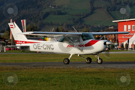 To use this stock image in your creative project, please select the size you need over to the right and click the "Add to Cart" button.
Your downloaded image will come with the Cutcaster watermark removed so don’t worry about the watermark you see on this page. Cessna lining up at Zell stock photo, Cessna 152 lining up in Zell (LOWZ) by Alexander Gerzabek