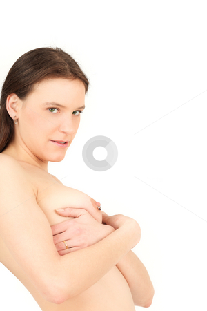 To use this stock image in your creative project, please select the size you need over to the right and click the "Add to Cart" button.
Your downloaded image will come with the Cutcaster watermark removed so don’t worry about the watermark you see on this page. Young woman hiding her breasts stock photo, Young woman ashamed isolated on white backgroung by Tom P.
