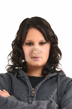 To use this stock image in your creative project, please select the size you need over to the right and click the "Add to Cart" button.
Your downloaded image will come with the Cutcaster watermark removed so don’t worry about the watermark you see on this page. Young teenage girl stock photo, Young teenage girl with cloudy and smileless face by Tom P.