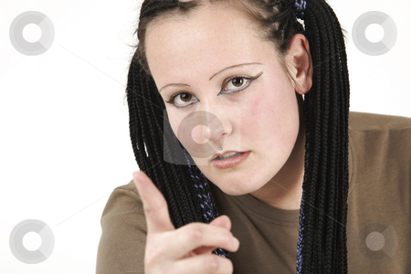 To use this stock image in your creative project, please select the size you need over to the right and click the "Add to Cart" button.
Your downloaded image will come with the Cutcaster watermark removed so don’t worry about the watermark you see on this page. Warning sign stock photo, Warning sign from an indian woman by Tom P.