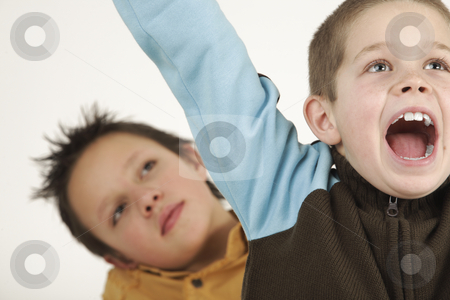 To use this stock image in your creative project, please select the size you need over to the right and click the "Add to Cart" button.
Your downloaded image will come with the Cutcaster watermark removed so don’t worry about the watermark you see on this page. Happy little young boys stock photo, Two schoolboys in their freetime by Tom P.