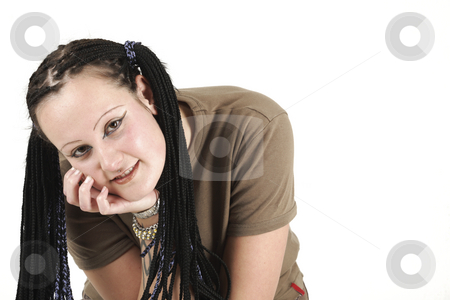 To use this stock image in your creative project, please select the size you need over to the right and click the "Add to Cart" button.
Your downloaded image will come with the Cutcaster watermark removed so don’t worry about the watermark you see on this page. Young womans stock photo, Young womans direct look by Tom P.