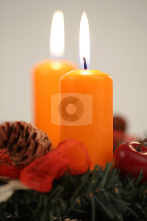 To use this stock image in your creative project, please select the size you need over to the right and click the "Add to Cart" button.
Your downloaded image will come with the Cutcaster watermark removed so don’t worry about the watermark you see on this page. Two orange candles stock photo, Two orange candles on the advent wreath by Tom P.