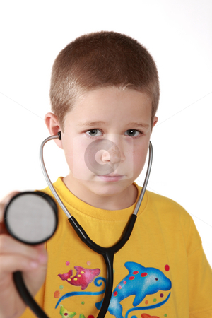 To use this stock image in your creative project, please select the size you need over to the right and click the "Add to Cart" button.
Your downloaded image will come with the Cutcaster watermark removed so don’t worry about the watermark you see on this page. Young boy with auscultoscope stock photo, Young boy's direct look into camera with auscultoscope wearing by Tom P.
