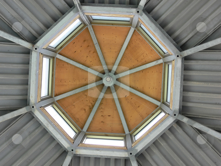 To use this stock image in your creative project, please select the size you need over to the right and click the "Add to Cart" button.
Your downloaded image will come with the Cutcaster watermark removed so don’t worry about the watermark you see on this page. Tower roof inside stock photo, The inside of a tower roof with the metal, wood and glass construction. by Horst Petzold