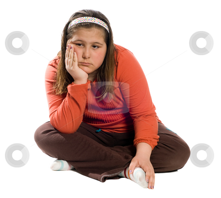To use this stock image in your creative project, please select the size you need over to the right and click the "Add to Cart" button.
Your downloaded image will come with the Cutcaster watermark removed so don’t worry about the watermark you see on this page. Boredom stock photo, A young girl sitting on the floor crosslegged and looking bored, isolated against a white background by Richard Nelson