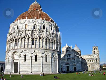 To use this stock image in your creative project, please select the size you need over to the right and click the "Add to Cart" button.
Your downloaded image will come with the Cutcaster watermark removed so don’t worry about the watermark you see on this page. Piazza dei Miracoli Pisa stock photo, Piazza dei Miracoli di Pisa, Battistero in evidence by Roberto Marinello