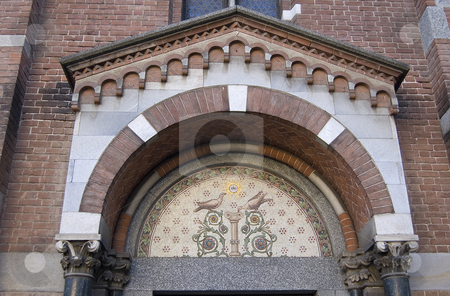 To use this stock image in your creative project, please select the size you need over to the right and click the "Add to Cart" button.
Your downloaded image will come with the Cutcaster watermark removed so don’t worry about the watermark you see on this page. Arch mosaic stock photo, A mosaic in a arch of an old church by Roberto Marinello