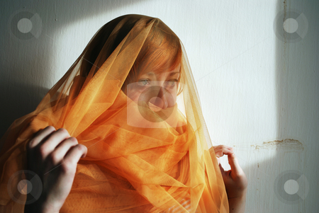 To use this stock image in your creative project, please select the size you need over to the right and click the "Add to Cart" button.
Your downloaded image will come with the Cutcaster watermark removed so don’t worry about the watermark you see on this page. Girl in a tulle stock photo, A girl hiden in a tulle by Sarka
