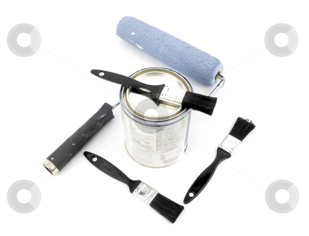 To use this stock image in your creative project, please select the size you need over to the right and click the "Add to Cart" button.
Your downloaded image will come with the Cutcaster watermark removed so don’t worry about the watermark you see on this page. Paint Supplies stock photo, Paint supplies laying on a white background by John Teeter