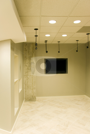To use this stock image in your creative project, please select the size you need over to the right and click the "Add to Cart" button.
Your downloaded image will come with the Cutcaster watermark removed so don’t worry about the watermark you see on this page. Office Lobby stock photo, A modern office lobby with a black T.V. by Kevin Tietz