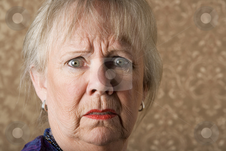 To use this stock image in your creative project, please select the size you need over to the right and click the "Add to Cart" button.
Your downloaded image will come with the Cutcaster watermark removed so don’t worry about the watermark you see on this page. Horrified Senior Woman stock photo, Closeup portrait of horrified senior woman with bright lipstick by Scott Griessel