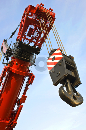 To use this stock image in your creative project, please select the size you need over to the right and click the "Add to Cart" button.
Your downloaded image will come with the Cutcaster watermark removed so don’t worry about the watermark you see on this page. Hoisting rig stock photo, A close up of the hoisting rig and part of the telescopic arm of the worlds largest mobile crane by Corepics VOF