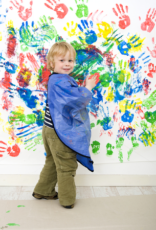 To use this stock image in your creative project, please select the size you need over to the right and click the "Add to Cart" button.
Your downloaded image will come with the Cutcaster watermark removed so don’t worry about the watermark you see on this page. Finger painting stock photo, A young boy enjoying himself at fingerpainting by Corepics VOF
