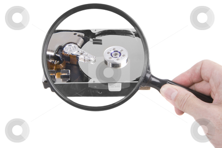 To use this stock image in your creative project, please select the size you need over to the right and click the "Add to Cart" button.
Your downloaded image will come with the Cutcaster watermark removed so don’t worry about the watermark you see on this page. Hard drive magnification stock photo, Holding a magnifying glass over a hard drive by Steve Mcsweeny