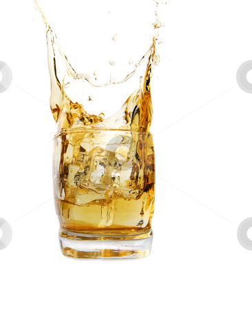 To use this stock image in your creative project, please select the size you need over to the right and click the "Add to Cart" button.
Your downloaded image will come with the Cutcaster watermark removed so don’t worry about the watermark you see on this page. Whiskey splash stock photo, A glass of whiskey with ice cube splash by Steve Mcsweeny