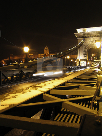 To use this stock image in your creative project, please select the size you need over to the right and click the "Add to Cart" button.
Your downloaded image will come with the Cutcaster watermark removed so don’t worry about the watermark you see on this page. Budapest Chain Bridge stock photo, Budapest Chain Bridge at night with royal palace in the background by Alessandro Rizzolli