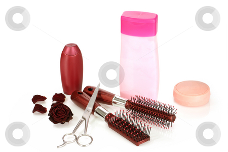To use this stock image in your creative project, please select the size you need over to the right and click the "Add to Cart" button.
Your downloaded image will come with the Cutcaster watermark removed so don’t worry about the watermark you see on this page. Hair beauty stock photo, Shampoo and hairbrush on bright background by Birgit Reitz-Hofmann