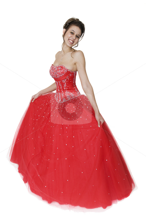 To use this stock image in your creative project, please select the size you need over to the right and click the "Add to Cart" button.
Your downloaded image will come with the Cutcaster watermark removed so don’t worry about the watermark you see on this page. Gorgeous Formal Brunette stock photo, Pretty young woman in a beautiful strapless ball gown. by Brenda Carson