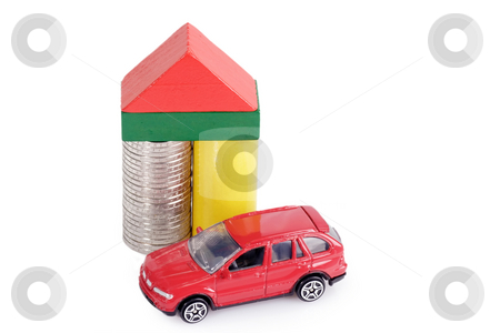 To use this stock image in your creative project, please select the size you need over to the right and click the "Add to Cart" button.
Your downloaded image will come with the Cutcaster watermark removed so don’t worry about the watermark you see on this page. Euro coins stock photo, Toy bricks and euro coins and a toy car on bright background by Birgit Reitz-Hofmann