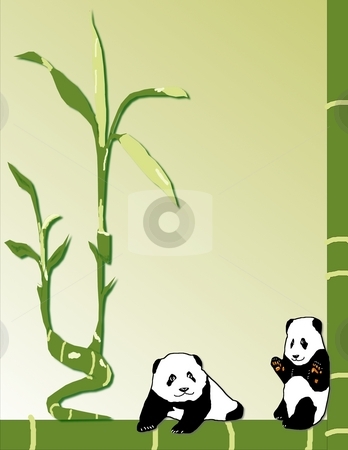 To use this stock image in your creative project, please select the size you need over to the right and click the "Add to Cart" button.
Your downloaded image will come with the Cutcaster watermark removed so don’t worry about the watermark you see on this page. Baby Pandas with Bamboo stock photo, Two baby pandas happily sit surrounded by bamboo - a raster illustration. by Karen Carter