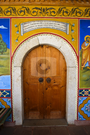 To use this stock image in your creative project, please select the size you need over to the right and click the "Add to Cart" button.
Your downloaded image will come with the Cutcaster watermark removed so don’t worry about the watermark you see on this page. Door stock photo, Preobrajenski Monastery near Veliko Turnovo Bulgaria (built in 14th century - collapsed through the ottoman - rebuilt in 19th century) by Desislava Dimitrova