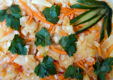 To use this stock image in your creative project, please select the size you need over to the right and click the "Add to Cart" button.
Your downloaded image will come with the Cutcaster watermark removed so don’t worry about the watermark you see on this page. Salad made from cabbage and carrot stock photo, This is salad made from cabbage and carrot with sunflower-seed oil by Larisa Chernysheva