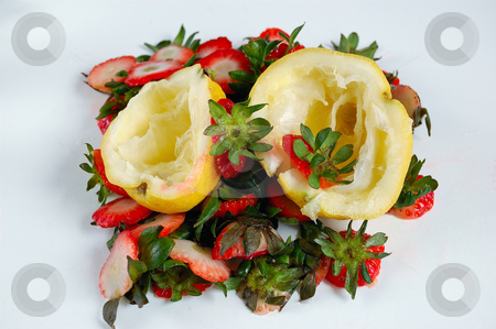 To use this stock image in your creative project, please select the size you need over to the right and click the "Add to Cart" button.
Your downloaded image will come with the Cutcaster watermark removed so don’t worry about the watermark you see on this page. Fruits scraps stock photo, Fruits (lemons and strawberries) scraps on a table by ALESSANDRO TERMIGNONE