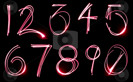 To use this stock image in your creative project, please select the size you need over to the right and click the "Add to Cart" button.
Your downloaded image will come with the Cutcaster watermark removed so don’t worry about the watermark you see on this page. Neon Number Set stock photo, A set of numbers made from motion blurred light. by Travis Manley