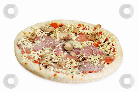 To use this stock image in your creative project, please select the size you need over to the right and click the "Add to Cart" button.
Your downloaded image will come with the Cutcaster watermark removed so don’t worry about the watermark you see on this page. Frozen pizza stock photo, Uncooked, frozen pizza isolated on bright background. by Birgit Reitz-Hofmann