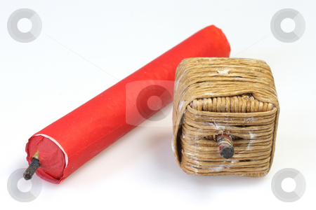 To use this stock image in your creative project, please select the size you need over to the right and click the "Add to Cart" button.
Your downloaded image will come with the Cutcaster watermark removed so don’t worry about the watermark you see on this page. Bangers stock photo, Red Firecrackers on bright background by Birgit Reitz-Hofmann