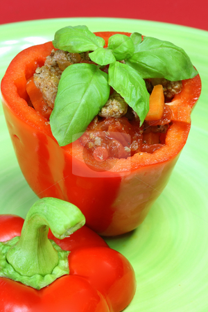 To use this stock image in your creative project, please select the size you need over to the right and click the "Add to Cart" button.
Your downloaded image will come with the Cutcaster watermark removed so don’t worry about the watermark you see on this page. Stuffed paprica stock photo, Stuffed paprica on a plate isolated on red background by Birgit Reitz-Hofmann