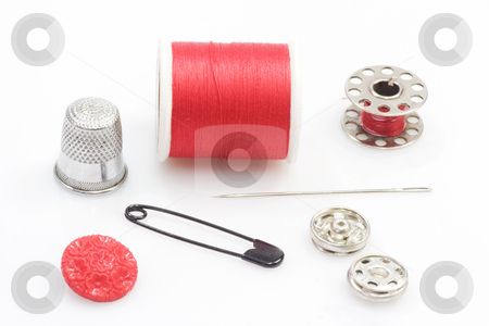 To use this stock image in your creative project, please select the size you need over to the right and click the "Add to Cart" button.
Your downloaded image will come with the Cutcaster watermark removed so don’t worry about the watermark you see on this page. Sewing kit stock photo, Sewing kit on bright background. Shot in studio. by Birgit Reitz-Hofmann