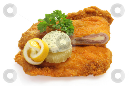 To use this stock image in your creative project, please select the size you need over to the right and click the "Add to Cart" button.
Your downloaded image will come with the Cutcaster watermark removed so don’t worry about the watermark you see on this page. Cordon_Bleu stock photo, Delicious cordon bleu on bright background by Birgit Reitz-Hofmann
