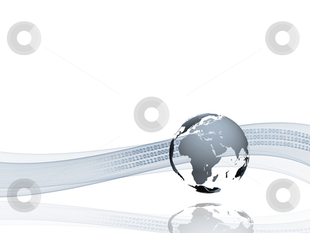 To use this stock image in your creative project, please select the size you need over to the right and click the "Add to Cart" button.
Your downloaded image will come with the Cutcaster watermark removed so don’t worry about the watermark you see on this page. Internetional Data Transfer stock photo, A 3d globe with reflection and a abstract curve and binary text in the background by Alexander Zschach