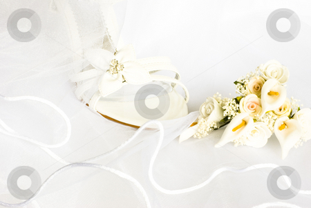 To use this stock image in your creative project, please select the size you need over to the right and click the "Add to Cart" button.
Your downloaded image will come with the Cutcaster watermark removed so don’t worry about the watermark you see on this page. Wedding sandals and flowers over veil stock photo, Wedding sandals and flowers decoration over bridal veil by Desislava Dimitrova
