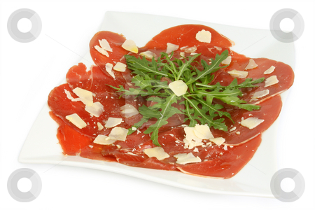 To use this stock image in your creative project, please select the size you need over to the right and click the "Add to Cart" button.
Your downloaded image will come with the Cutcaster watermark removed so don’t worry about the watermark you see on this page. Beef carpaccio stock photo, Beef carpaccio with pepper, rucola and parmesan by Birgit Reitz-Hofmann