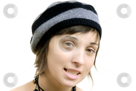 To use this stock image in your creative project, please select the size you need over to the right and click the "Add to Cart" button.
Your downloaded image will come with the Cutcaster watermark removed so don’t worry about the watermark you see on this page. Woman stock photo, Pretty woman with big smile, with copy space by Rui Vale de Sousa